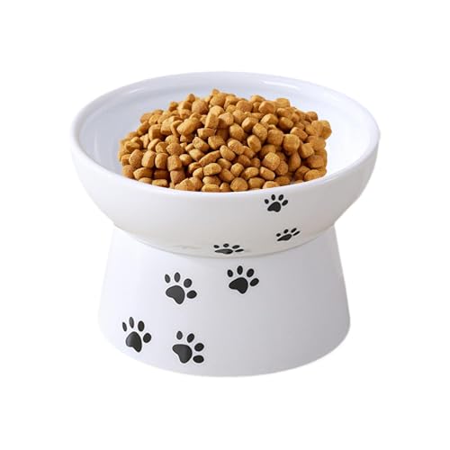 Katzenfutterschüssel, große Wasseraufnahmedish, 4,33 x 4,33 x 2,95 Zoll, moderne Futterschale, mikrowellengeeignet, rutschfest, ergonomisch, mikrowellengeeignet von Générique