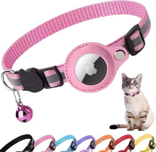 Katzenhalsband, Zubehör für Apple Airtag, Halsband mit Anti-Drosselschnalle für Kätzchen und kleine Hunde, Airtag nicht im Lieferumfang enthalten (blau) von Générique