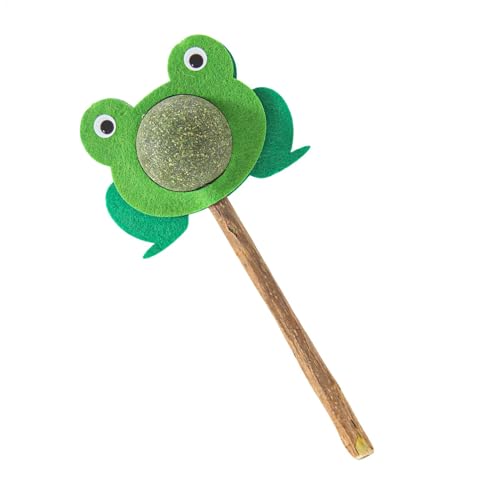 Katzenspielzeug mit Catnip, Cartoon Frog Cat Enrichment Toys, Catnip Toys, Cat Nip Toys Oral Care, Cat Chew Toy Kitten Teething Toys, Cat Sticks for Indoor Cats, Fun and Interactive Pet Toy for Cats von Générique