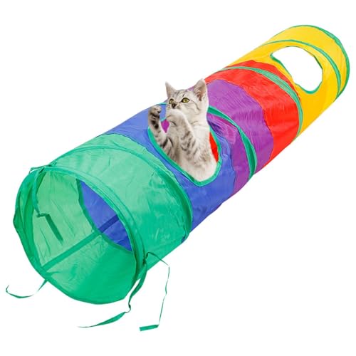 Katzentunnel für Katzen, Spielzeug für Haustiere, faltbar, spielt Tunnel für Katzen, interaktive und kratzfeste Kätzchen von Générique