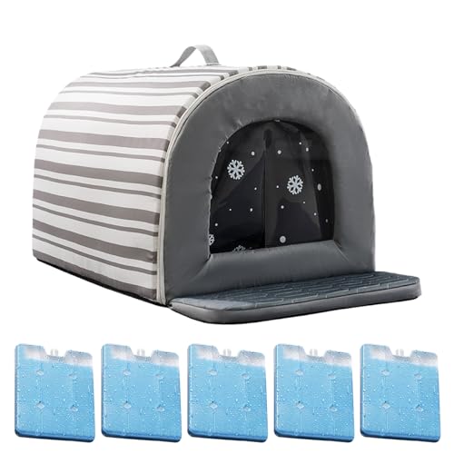 Kennel Kühlender Vorhang für den Außenbereich, wasserdicht, bequem, mit Eisbehälter, nicht rutschend und bequem für Tiere, drinnen und draußen Kennel Kühlender Vorhang für den Außenbereich, wasserdicht, bequem, mit Eisbehälter, nicht rutschend und bequem für Tiere, drinnen und draußen von Générique