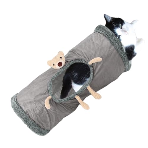 Kittens Tunnel, Big Cat Tunnel, Bed, Soft Fleece Cat Tube, Cat Tunnel mit Peepholen, Indoor Cat Röhre 19,69 x 9,84 Zoll für Haustiere und andere kleine Tiere Spielzubehör von Générique