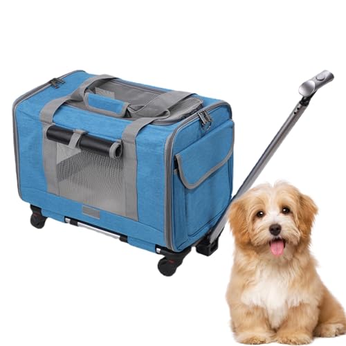 Komfortabler Haustier-Transporter, Hundekäfig, Pet Carrier mit Rädern, reisefreundlicher Hundebeutel, Tierreiseplatz, einfacher Zugang zu Haustieren, Transporttasche für Haustiere von Générique