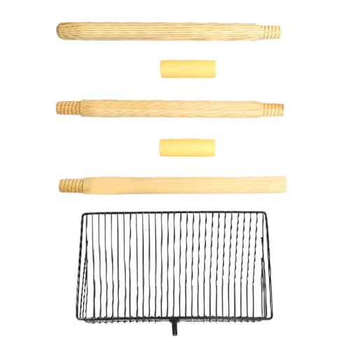 Langer Griff für Chicken Scooper, Sifting Shovel For Chicken Coop, Holzgriff Chicken Rake, Heavy Duty Coop Rake, Chicken Coop Cleaning Tools, Poultry Waste Scooper, Chicken Coop Accessories von Générique