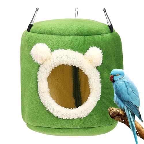 Niedliche Warmes Nest, Sturdy Parrot Käfige für große Vögel mit 3 Haken, Winter Large Bird Käfige Comfort Warmer für Käfig, leicht waschbar, Shelter for Munias, Squirrels von Générique