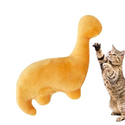 Niedliches Katzenspielzeug – Zahnerreinigungsspielzeug für Kätzchen, niedliche Dinosaurierklaue, interaktives Kauspielzeug aus Plüsch für Katzen im Innenbereich von Générique