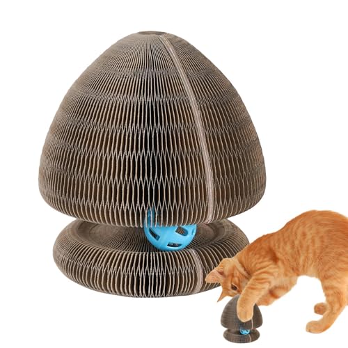 Organ Cat Scratching Board, Corrugated Paper Cat Scratcher, Cat Scratcher Pad with Ball, Indoor Cat Scratching Toy, Physical Exercise Toy for Cats, Cat Scratching Pad with Interactive Ball, von Générique