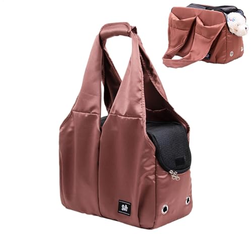 __PLACEHOLDER_BRAND_0__ Cat Travel Sling, 39 x 20 x 60 cm, große Kapazität Pet Shoulder Bag, Breathable Fabric Carrier, bequeme Sling Bag für Hunde und Katzen, ideal für Reisen, Camping, Rot/Blau von Générique