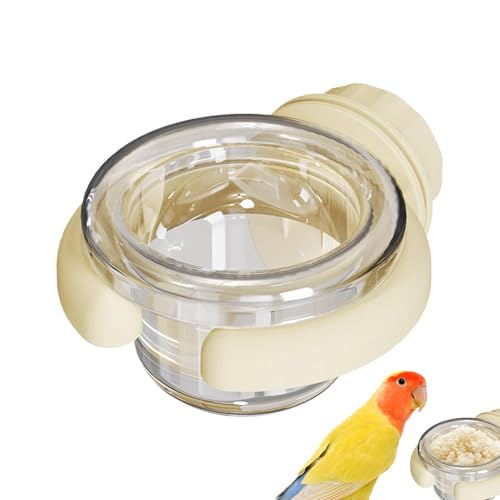 Parakeet Food Dish, tragbarer Futterbehälter, 3,39 x 2,87 Zoll Wasserschale mit Klammer, Käfigzubehör, authentisches Chinchilla-Käfig-Zubehör für afrikanische Graue und Nymphensittiche von Générique