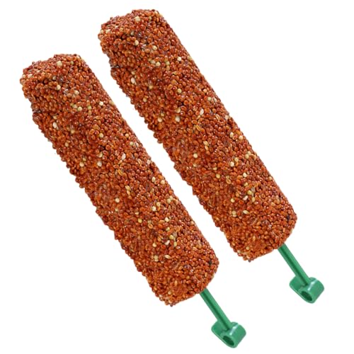 Parket zur Behandlung von Sticks – 2 Stück Vogelsnacks, Training von Kaubelohnungen | Kreatives Design, reichhaltige Funktionen Parket zur Behandlung von Sticks – 2 Stück Vogelsnacks, Training von Kaubelohnungen | Kreatives Design, reichhaltige Funktionen von Générique