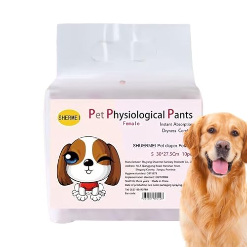 Pet Diapers for Dogs, Leak-Proof Dog Diapers, Absorbent Dog Diapers, Dog Diapers Pants, Pee Diapers for Dogs, Dog Travel Diapers, Dog Period Diapers, Wiederverwendbare Haustierwindeln, Dog Diapers für von Générique