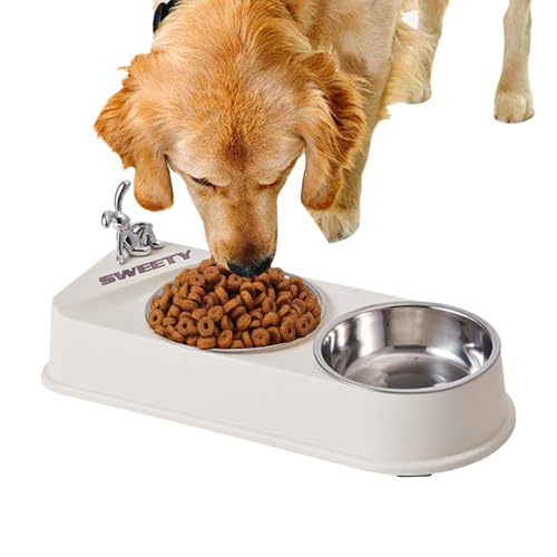 Pet Double Feeding Bowl, Cat Water Feeding Dishes, Double Dish Food Water Bowl, Feeding Bowl for Small Dogs, Medium Large Pet Bowls, Puppy Pet Feeding Dish, Pet Food and Water Bowl von Générique