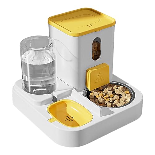 Pet Dry Food Spender, Travel Auto Feeder, Water Dispenser Pet, Large Capacity Feeder, Travel Pet Dry Food Dispenser and Automatic Water Feeder mit großer Kapazität für kleine Katzen und Haustiere von Générique