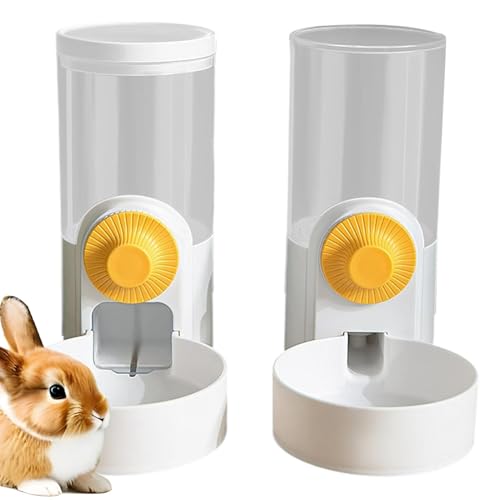 Pet Rabbit Feeder, automatischer Haustierspender, große Kapazität für Futter und Wasser, einfach aufzufüllen, Leak-Proof Design, für Bunnies, Guinea-Pigs und kleine Haustiere, 1000 ml Kapazität von Générique