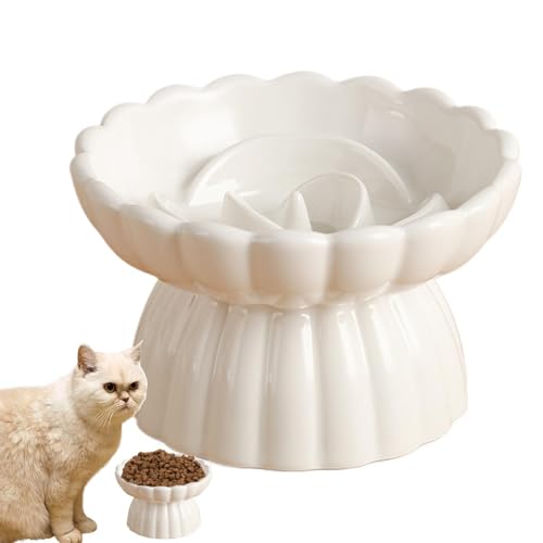 Pet Slow Feeder Bowl, Anti-Vomiting Cat Puzzle Feeder, Slow Eating Cat Bowl, Non-Slip Slow Eater for Small and Medium Dogs, Elevated Slow Feeder Dish for Healthy Digestion von Générique