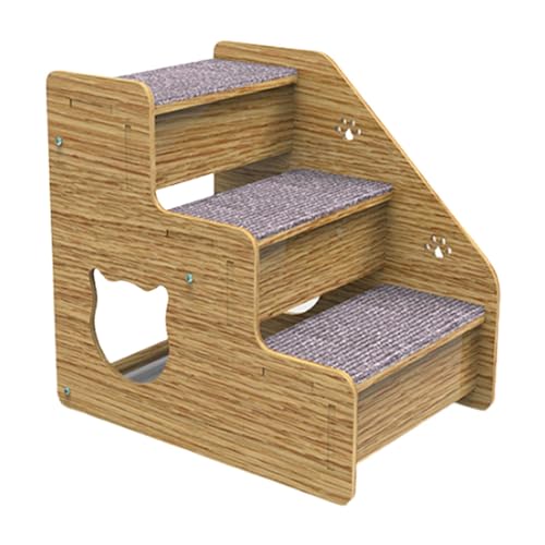 Pet Stairs for Windel, tragbare Hunde-Steps, nicht Slip für Haustiere, Wooden Pet Steps, tragbare Step Dog Stairs für mittelgroße und kleine Hunde, rutschfest, Holz, für hohe Betten und Sofas von Générique