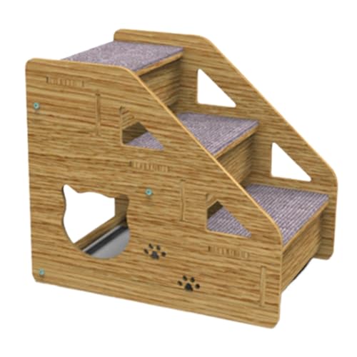 Pet Stairs for Windel, tragbare Hunde-Steps, nicht Slip für Haustiere, Wooden Pet Steps, tragbare Step Dog Stairs für mittelgroße und kleine Hunde, rutschfest, , für hohe Betten und Sofas von Générique