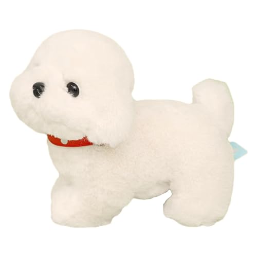 Plush Toy Bichon Frise, 24 cm, Bichon Frise Plüschtier, Simulation Bichon Frise Stuffed Tier, Soft Bichon Puppy Plush, Realistic Bichon Frise Dog Toy, Cute Dog Plush Toys, Plush Bichon Puppy, Puppy, von Générique