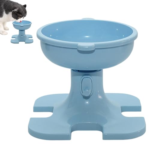 Raised Cat Bowl, Erhöhte Katzendiste, verstellbar, rutschfest, rutschfest, kein Tip, Lebensmittelbehälter mit magnetischem Schwammgriff für den Innenbereich, Katzen, Hunde, Puppies, Pet Neck von Générique