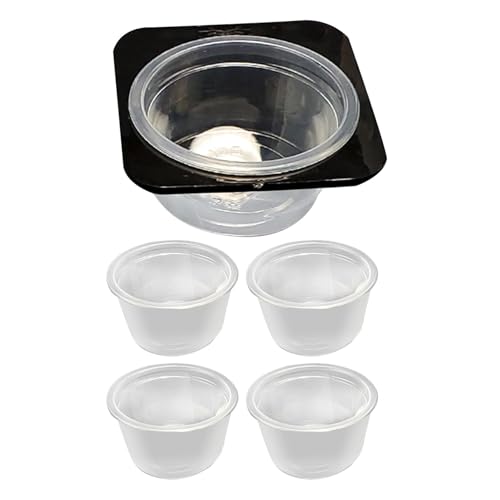 Reptile Food Dish, Crested Water Bowl Reptile Feeder, 11,5 x 6 x 3 cm/4,53 x 2,36 x 1,18 Zoll, abnehmbarer Raum, Tankzubehör, Feeding Dish mit Schalen für Gecko-Abs von Générique