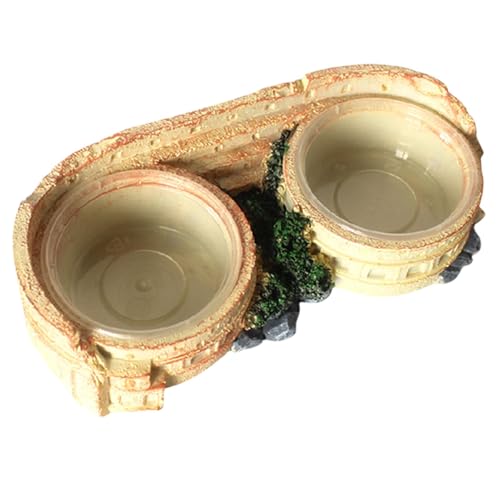 Reptile Water Bowl, Lizard Feeding Dish, Small Turtle Feeder, Unique Terrarium Bowls, 4,13 x 3,34 Zoll, Feeding Station für Geckos, Frogs und kleine Haustiere von Générique