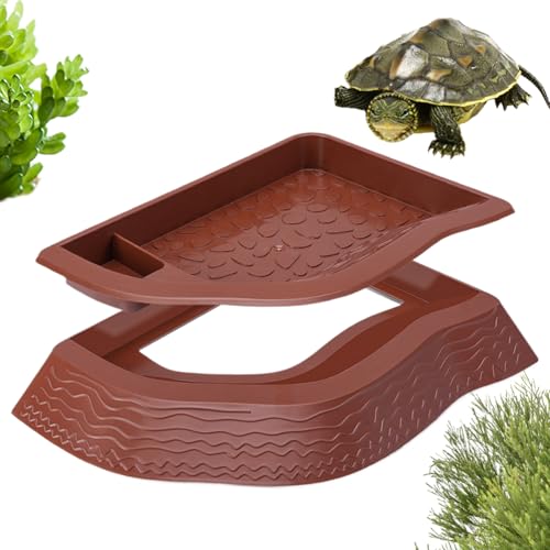 Schildkröten-Futterteller, dekoratives Reptilien-Futter, Landschaft des Wasserbereichs mit Schildkrötenfutter für Gehege, Terrarium, Tauchen, Bad, Habitat, Faulenzen Schildkröten-Futterteller, dekoratives Reptilien-Futter, Landschaft des Wasserbereichs mit Schildkrötenfutter für Gehege, Terrarium, Tauchen, Bad, Habitat, Faulenzen von Générique