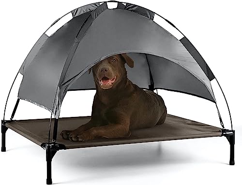 Shade Pet Hundezelt mit wasserdichtem Oxford-Gewebe – Hundebett, tragbar und faltbar, für Camping und Outdoor-Aktivitäten (XL, schwarz) von Générique