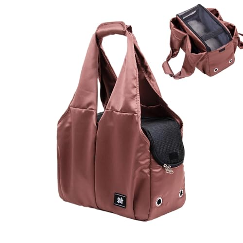 Small Cat Travel Sling, Outdoor Carrier Shoulder Bag, Breathable Pet Fabric Purse 15,35 x 7,87 x 23,62 in Ideal for Traveling and Strolling, Soft Padding Perfect for Cat & Small Dogs von Générique