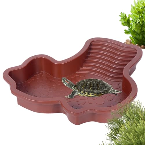 Teich für Reptilien – Schildkrötenbecken mit Auffangschale, Wohnzubehör, Badewannenterrasse, Aquarium-Dekoration und Futterschale für Amphibien Teich für Reptilien – Schildkrötenbecken mit Auffangschale, Wohnzubehör, Badewannenterrasse, Aquarium-Dekoration und Futterschale für Amphibien von Générique