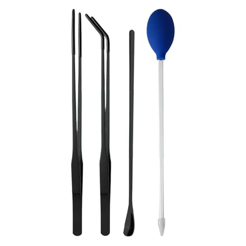 Terrarium Aquarium Tools, 4-teiliges Tweezer-Set mit Gummispitzen, 26 x 1 x 2 cm, professionelles Reptilien-Feeding Flip-Flops, bequemes Terrarium Supplies für Gecko, Lizard von Générique