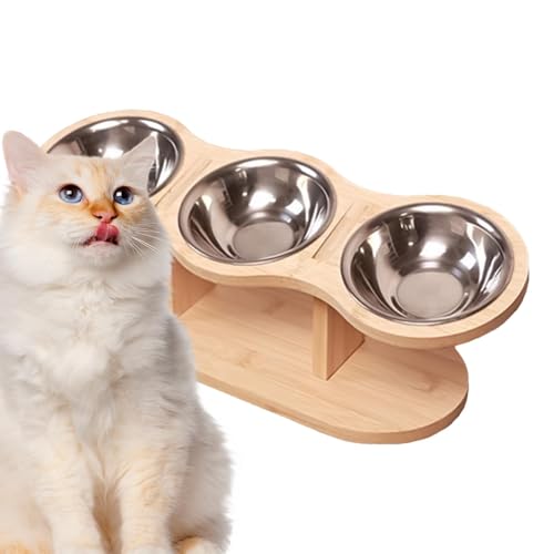 Tilted Elevated Bowl for Cat and Small Dogs, Protective Cat Feeder Bowl, Raised Puppy Bowls with Non-Slip Stand, 16.54 x 5.51 x 5.51 Inches Anti-Vomiting Design for Little Pet von Générique