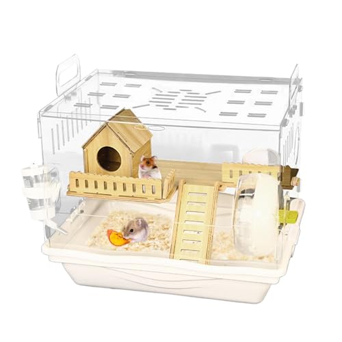 Transparenter Hamsterkäfig, transparent, für kleine Haustiere, atmungsaktiv, Gerbil, geräumiges Haus für Hamster, Mice, Gerbils, Pet Owners, Familien, Tierliebhaber, transparent von Générique