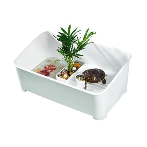 Turtle Aquarium-Set, Deepened Turtle Tank Starter Kit, Reptilien-Terrarium, 5 multifunktionale Zonen, ideal für Aquatic Turtles, Crabs und Crayfish, 30,9 x 12,4 x 11,9 cm von Générique