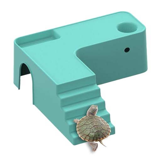 Turtle Resting Terrace, Turtle Basking Area, Turtle Tank Accessories, Reptile Dock with Water Area, Turtle Dock with Ladder, Multiple Turtle Terrace, Basking and Feeding Area for Turtles, von Générique