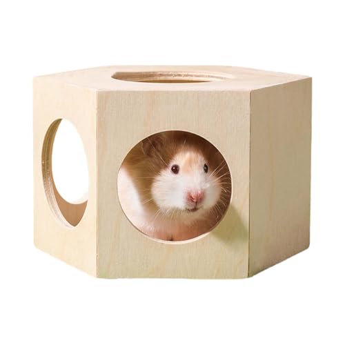 Versteck für Hamsterkäfig | Haus aus Holz für Hamster, Zubehör für Käfig, Habitat, Zubehör für Mäuse, Lemmings, Rennmäuse, Chinchilla, Kleintier Versteck für Hamsterkäfig | Haus aus Holz für Hamster, Zubehör für Käfig, Habitat, Zubehör für Mäuse, Lemmings, Rennmäuse, Chinchilla, Kleintier von Générique