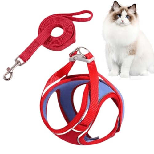 Verstellbare Haustier-Harness, reflektierende Haustierleine, Katzenwanderung, Harness, reflektierende Katzenjacke, Leine und Harness, bequeme Haustierjacke, Walking Cat Harness, verstellbare von Générique