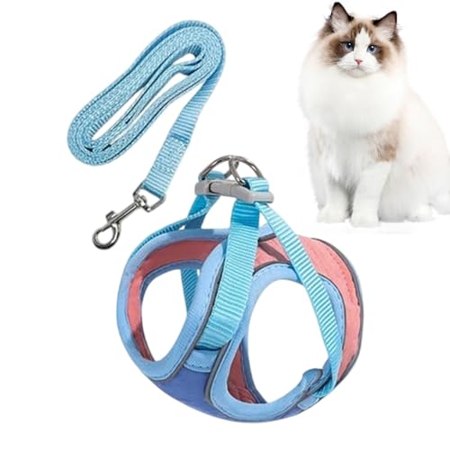 Verstellbare Haustier-Harness, reflektierende Haustierleine, Katzenwanderung, Harness, reflektierende Katzenjacke, Leine und Harness, bequeme Haustierjacke, Walking Cat Harness, verstellbare von Générique