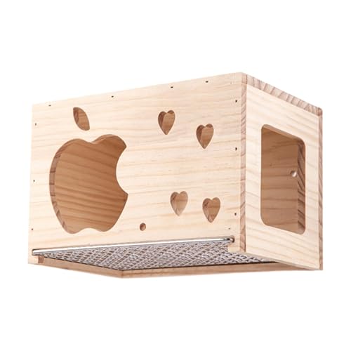 Vogelhaus | Aufzuchtbox aus Holz für Vögel | kleines Vogelhaus aus Naturholz | Aufzuchtbox für kleine Vögel hergestellt | perfekte Nistlösung 10,24 x 7,87 x 6,5 von Générique