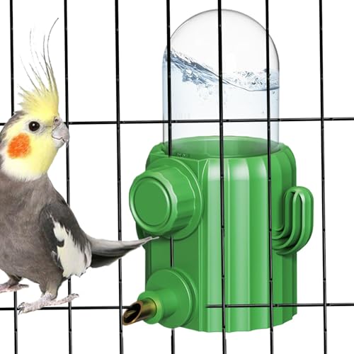 Vogelwasserspender, automatischer Kaktusabscheider, 12,9 x 10,9 x 7,2 x 8,9 cm, kein Spill Parakeet Drinker, leicht zu montierender Vogelkäfig-Zubehör, Feeding Supply für Cockatiel von Générique