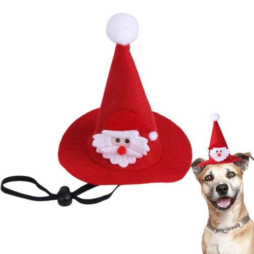 Weihnachtsmützen für Hunde, Weihnachtskleidung für Hunde, verstellbar – langlebige Weihnachtsmannmützen für Haustiere, tägliche Kleidung, Weihnachtsfeier für Hunde von Générique