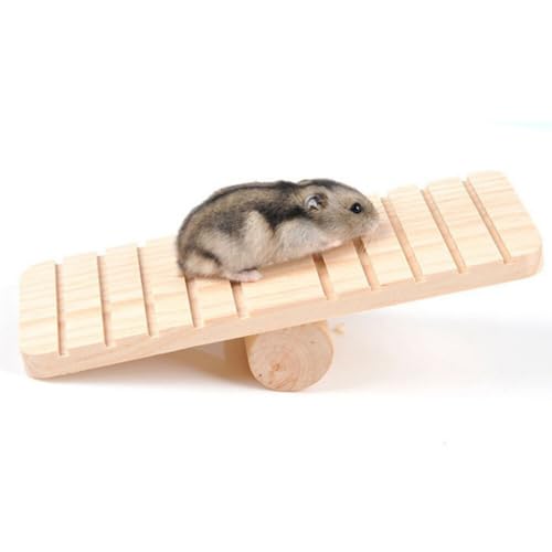 1 STÜCKE Kreative Hamster Holz Wippe Lustige Klettern Spielzeug Hamster Käfig Dekoration Heimtierbedarf für Mäuse Meerschweinchen Chinchillas Verwenden Praktische und BeliebteGeschick und charmant. von Generisch