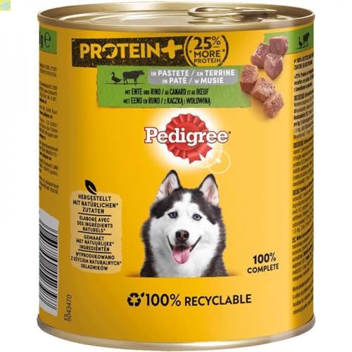 12 x Pedigree Dose Protein Ente & Rind in Pastete 800g von Generisch