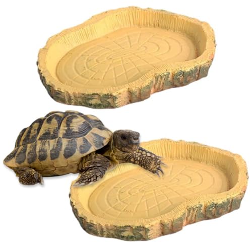 2 Stücke Wasserschale Terrarium,Schildkröten zubehör,Reptilien Wasserschale, Futterschale,Terrarium Trinkschale, Wassernapf, Schale,Zubehör für Schlange, Schildkröte, Gecko 2 Stücke Wasserschale Terrarium,Schildkröten zubehör,Reptilien Wasserschale, Futterschale,Terrarium Trinkschale, Wassernapf, Schale,Zubehör für Schlange, Schildkröte, Gecko von Generisch