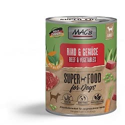 6 Dosen Macs Dog Hundefutter je 800 g (Rind & Gemüse) von Generisch