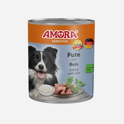 6 x Amora Dog Sensitive Pute & Reis 800g von Generisch