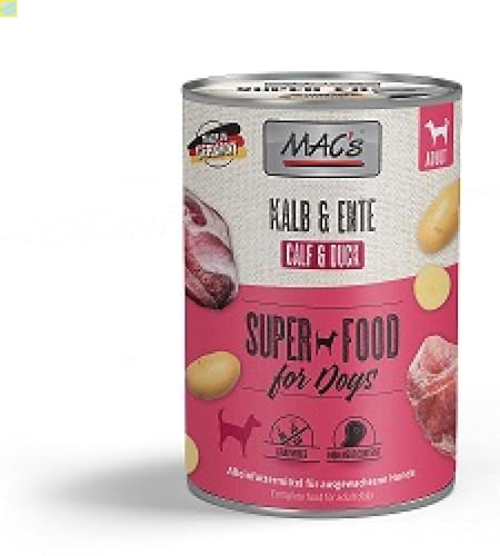 6 x MACs Dog Kalb & Ente 400g von Generisch