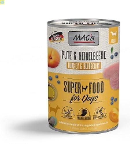 6 x MACs Dog Pute & Heidelbeeren 400g von Generisch