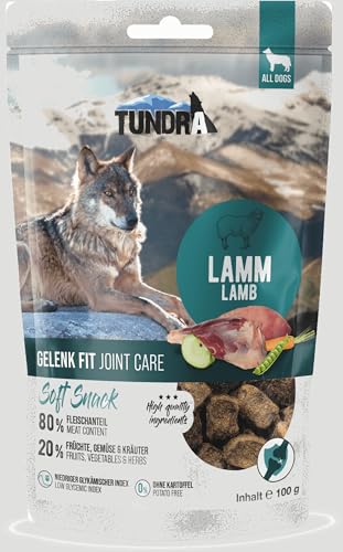 9 x Tundra Snack 80% Fleischanteil - Gelenk Fit - Lamm je 100 g | Hundesnack | Softsnack von Generisch