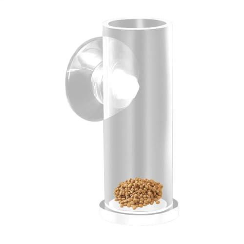 Acrylfisch -Fütterungsrohr, Aquarium -Feeder für Fischtank | Fixed Fish Tank Food Dispenser Tube | Stabiles Strukturabgabewerkzeug zum Füttern des schwimmenden Futters oder des Flockenfutters von Generisch