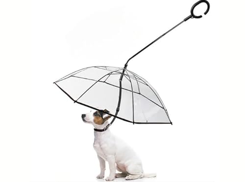 Adjustable TRANSPARENT Umbrella with Leash for SMALL Puppies von Generisch